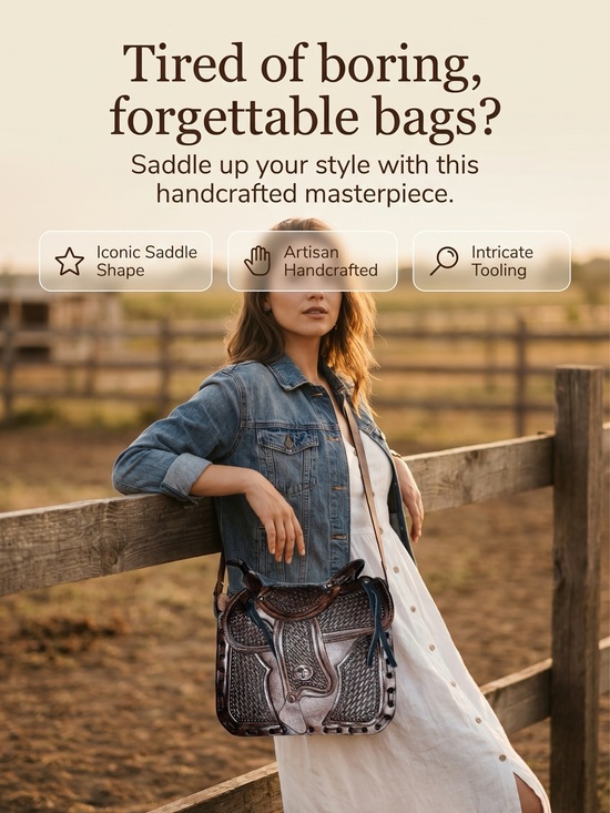 Hand Crafted Handbags - Hand Crafted Brown Woven Saddle-Style Shoulder Bag